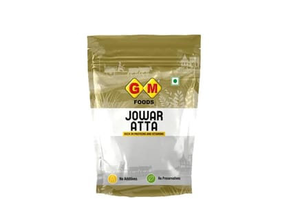 GM Foods Jowar Atta 500g (Pack of 3) | Millet Flour Rich in Protein & Fiber | No Additives or Preservatives | Ideal for Healthy Rotis, Baking, Cooking & Weight Management | Natural