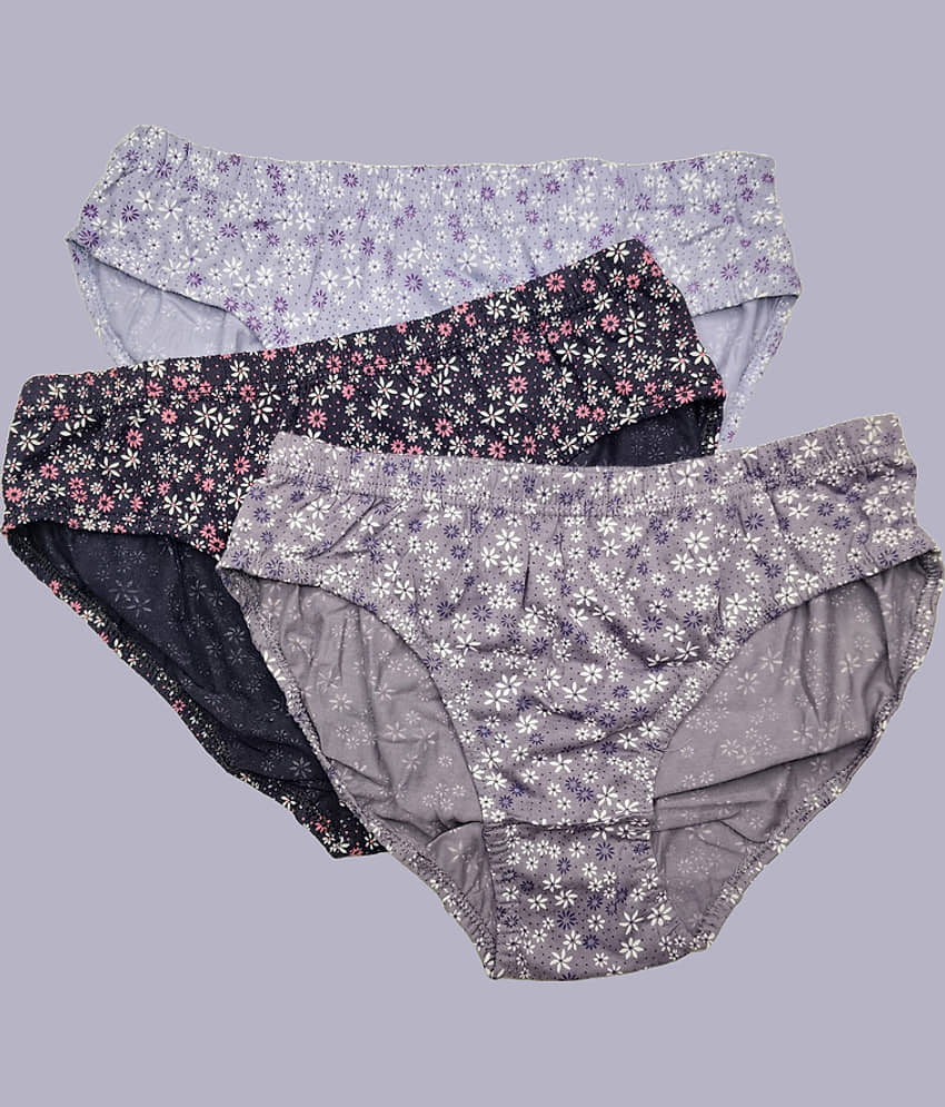 Ladyland Cotton Hipster ( Multicolor , Pack of 3 )