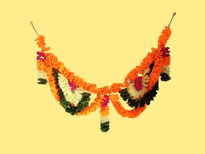 Nari Saanjh Handmade Artificial Flower Gate and Mala for Puja and Home Decoration