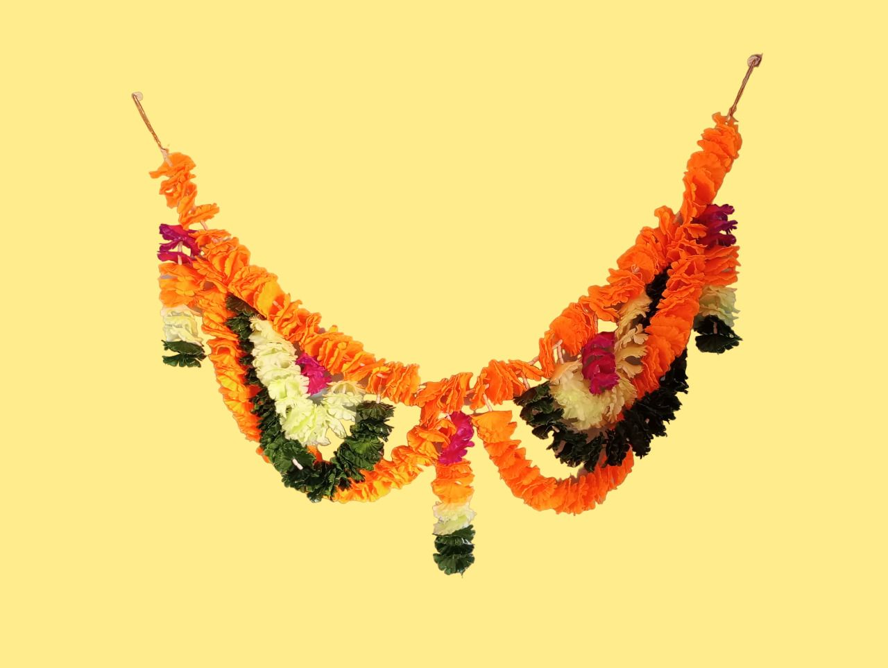 Nari Saanjh Handmade Artificial Flower Gate and Mala for Puja and Home Decoration