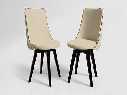 Opulent Advance Dining Chair -Set of 2, Solidwood, Tempered Glass