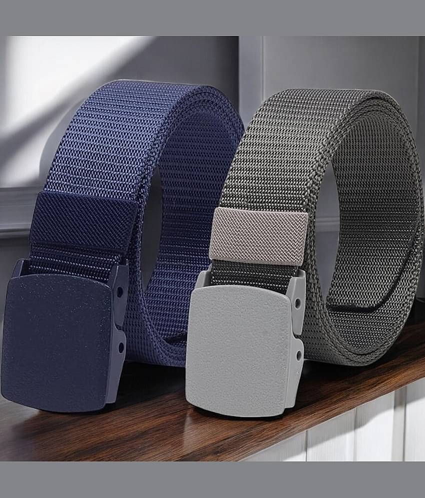 Kastner - Multicolor Nylon Men's Casual Belt ( Pack of 2 )