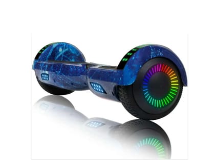 Pulse Board P6+ UL 2272 Certified Hoverboard Self Balancing Electric Scooter 6.5 Inch for Adult and Kids with LED Light and App (Blue Galaxy)
