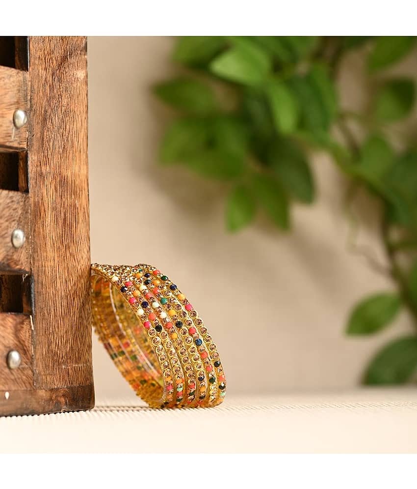 AFAST Multicolor Bangle Set ( Pack of 6 )