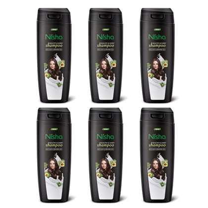 Nisha Healthy & Shiny Shampoo for Women Men 180ml Pack of 6, Avocado & Brahmi Shampoo for Strong Beautiful Hair