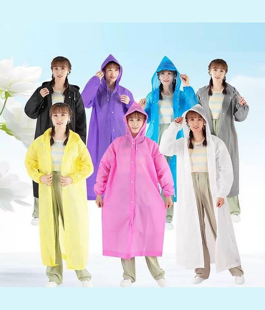 Infispace Waterproof Nylon Long Raincoat - Yellow