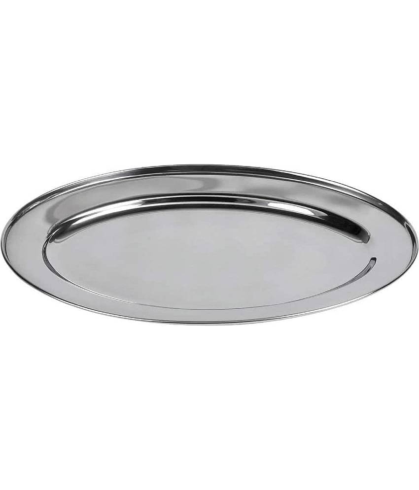Dynore 1 Pcs Stainless Steel Silver Tray