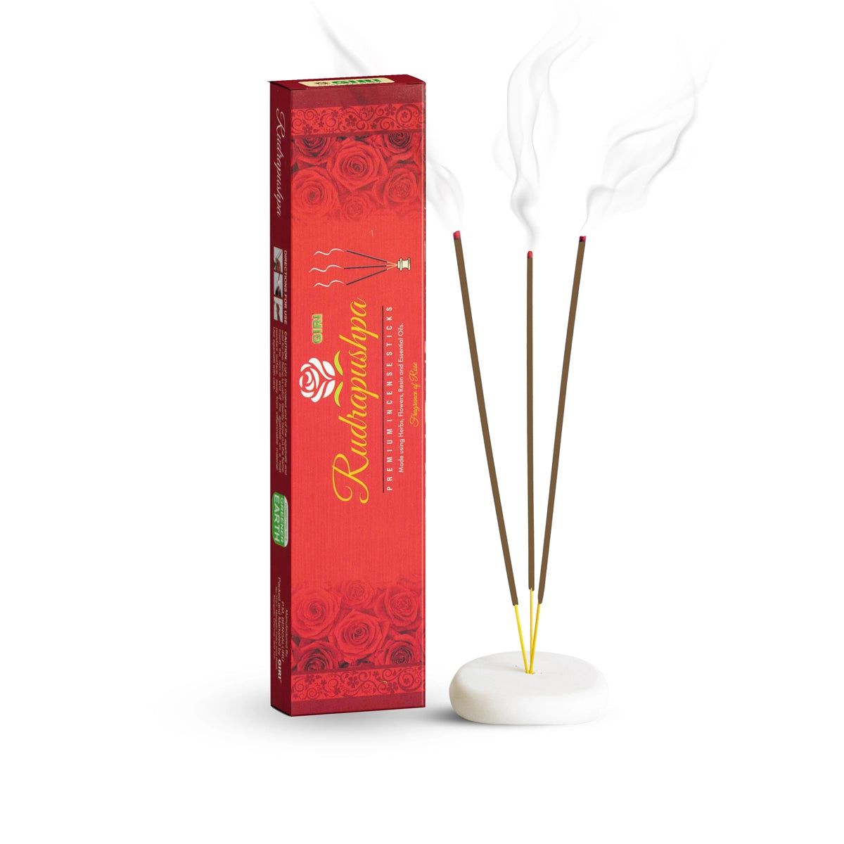 Giri Rudrapushpa Premium Incense Sticks - 50 Gms | Agarbatti  | Rose Fragrance  | Agarbathi for Pooja