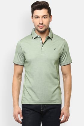 Men's Polo Collar T-Shirt - Pistachio-M / Pistachio