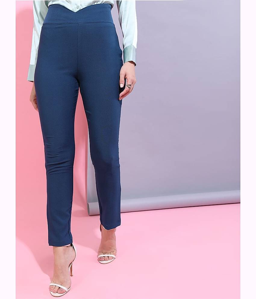 Freehand - Polyester Skinny Fit Teal Women's Jeggings ( Pack of 1 )