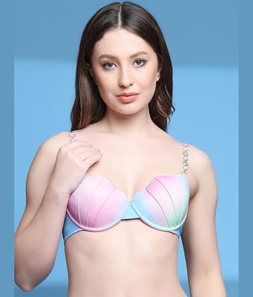 PrettyCat Pack of 1 Polyester Lightly Padded Plunge Bra For Women ( Multicolor )