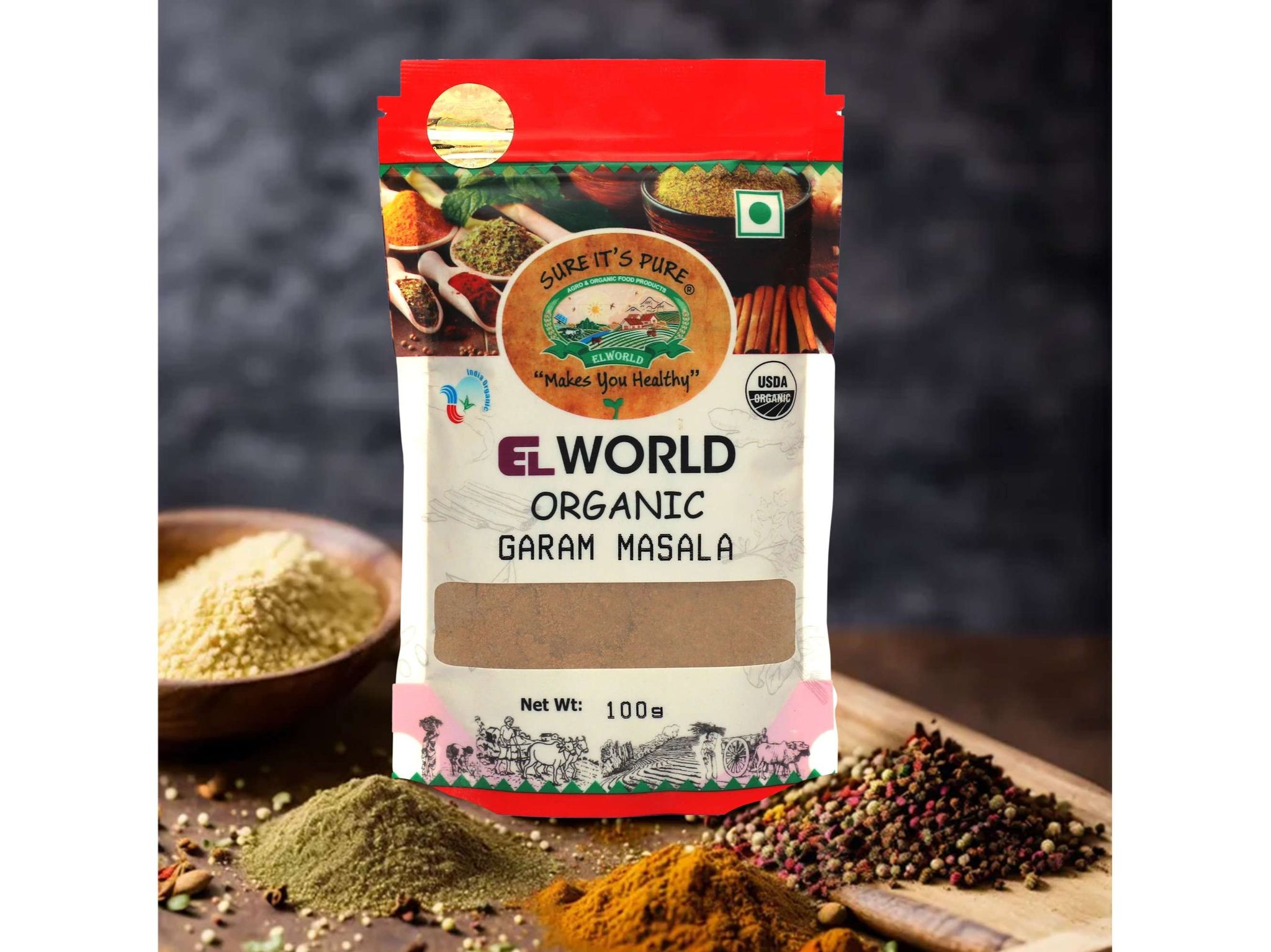 Elworld Agro & Organic Food Products Garam Masala 100g