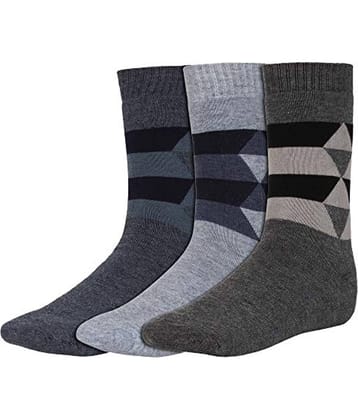 Creature - Woollen Men's Printed Multicolor Mid Length Socks ( Pack of 3 )