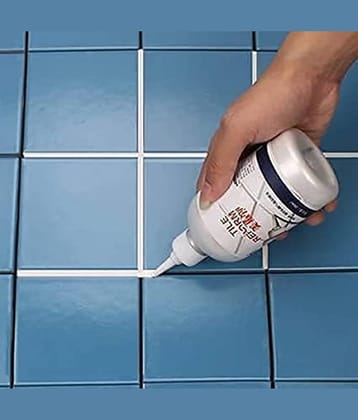 Tiles Gap Filler Waterproof, Gap Sealant, Grout, White Cement Paste Tube, Gap Filler for Walls and Joints, Waterproof Sealant, Tile Gap Filler Tube for Kitchen, Bathroom