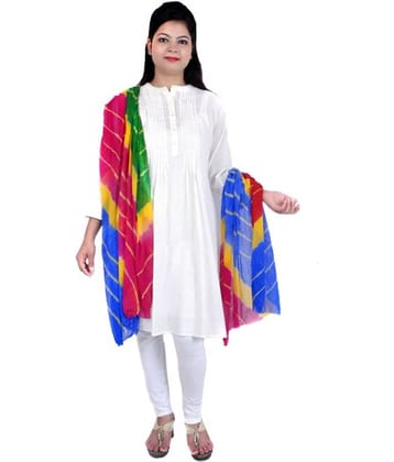 Apratim Multicoloured Georgette Leheria Dupatta