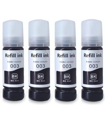 TEQUO 003 INK Black Pack of 4 Cartridge for Ink Printers Models: L3110, L3100, L3101, L3115, L3116, L3150, L3151, L3152, L3156