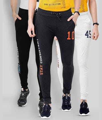 Ardeur - Multicolor Cotton Blend Men's Joggers ( Pack of 3 )
