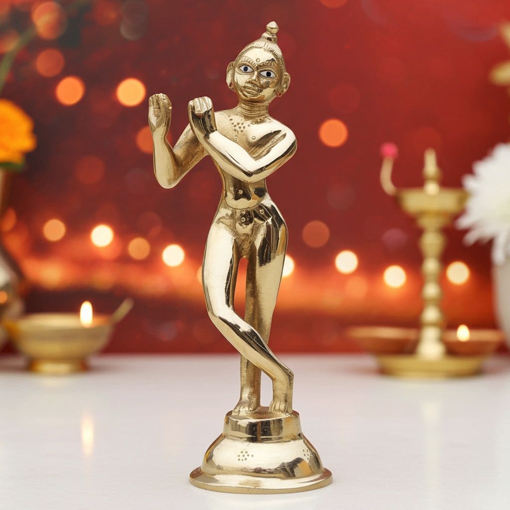 Brass Showpiece Krishna Thakur Ji Jugal Jodi Statue (BSMAS1583 K)
