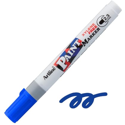 Artline PB Paint Marker Pack of 10 (Colour Blue) | Choice For Both Indoor and Outdoor Applications (Permanent Marking)