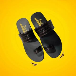 MyChetan Black Stylish Slipper for Men