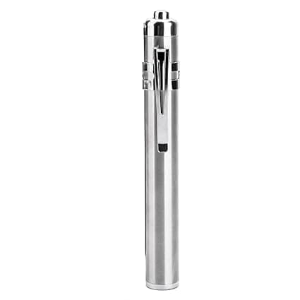 AABHA Medical Pocket Moon Light Pen Torch for Doctors/Nurses/Students for Examine Eyes, Ears, Throat, and Mouth, Silver