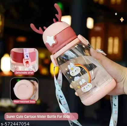 kaasni's Cartoon Water Bottle with Straw kaasni's Cartoon Water Bottle with Straw