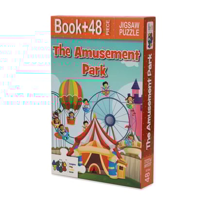 Advit Toys The Amusement Park Jigsaw Puzzle - 48 Piece + 24 Pages Educational Book
