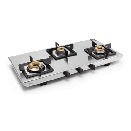 3 Burner Ultra Tuff Stainless Steel PNG Gas Stove with Forged Brass Burner (CT1053UTSSPN)