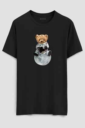Space Teddy- Half sleeve t-shirt-XS