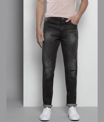 The Indian Garage Co. Slim Fit Basic Men's Jeans - Black ( Pack of 1 )