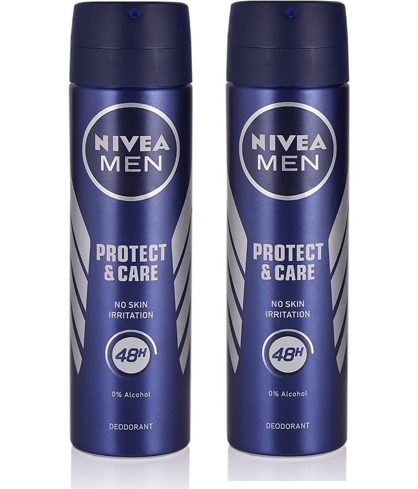 Nivea 2 Protect And Care Deodorant, 150Ml each Deodorant Spray for Men,Women,Unisex 300 ml ( Pack of 2 )