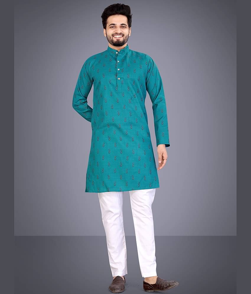 Nofilter Yellow Cotton Blend Regular Fit Men's Kurta Pyjama Set ( Pack of 1 )