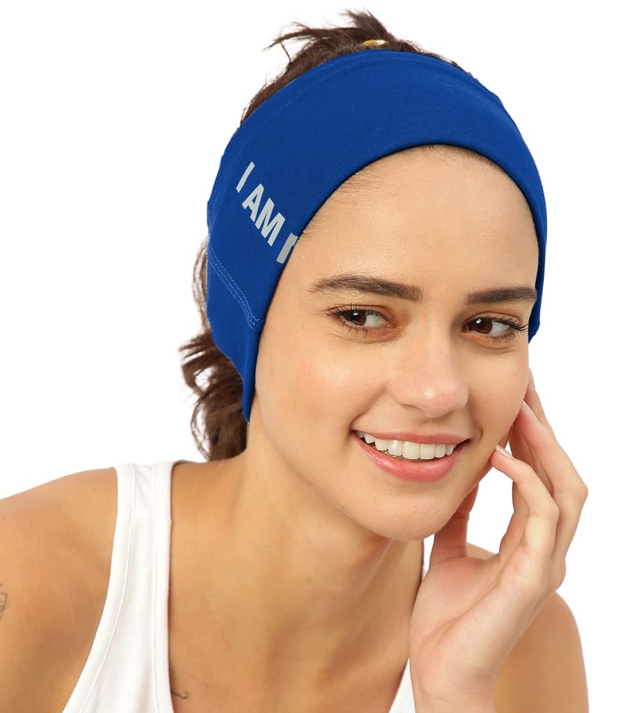 FREECULTR Unisex Bamboo Bandana, Anti Microbial Super Soft & Comfort Fit, Breathable Multipurpose Headband, Face Mask for Dust Protection- Size Printed Pack of 3-Pilot Blue, Chalk Blue, Peach