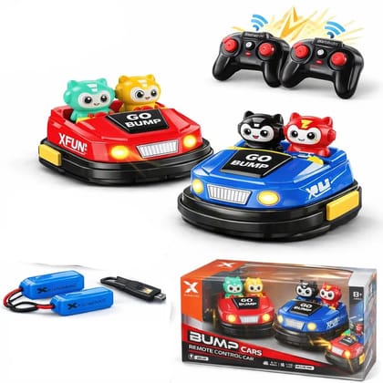 Braintastic RC Bumper Cars Set for 2 Players, with Controllers, Lights & Sound, Rechargeable Battery, Indoor Battle Game Toy Braintastic RC Bumper Cars Set for 2 Players, with Controllers, Lights & Sound, Rechargeable Battery, Indoor Battle Game Toy