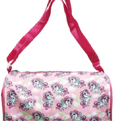 Unicorn Duffle Bag for Girls with Shoulder Strap