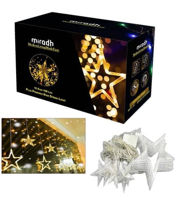 MIRADH - Multicolor 3Mtr Curtain String Light ( Pack of 1 )