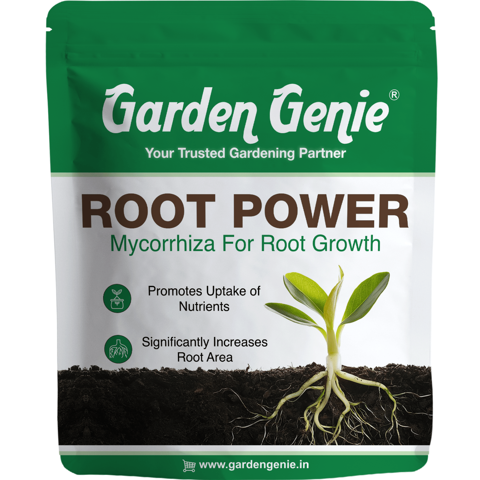 Garden Genie Root Power VAM Mycorrhiza Biofertilizer 800g - Root Stimulant Growth Booster and Development Fertilizer for Plants, Granules