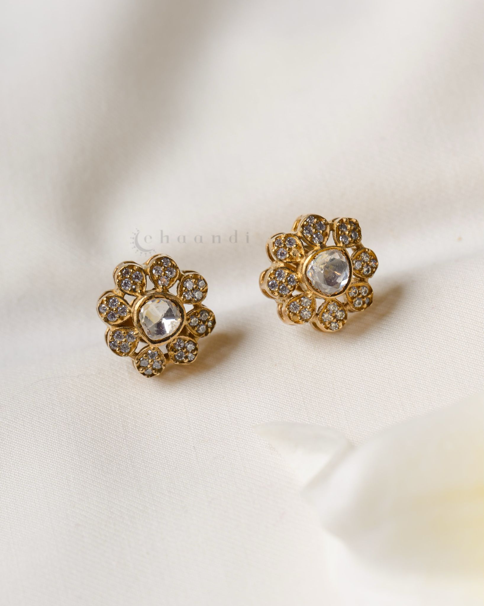 Gold Polish Silver Earrings CHE2006