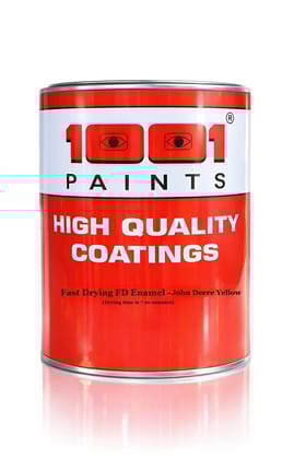 1001 Fast Drying FD Enamel Paint FAST SET ST 7-10 Min Drying Multi-Surface for Metal, Wood, Non-Metal & Asbestos Finish High Gloss Industrial Quality - John Dere Yellow,1 L 1001 Fast Drying FD Enamel Paint FAST SET ST 7-10 Min Drying Multi-Surface for Metal, Wood, Non-Metal & Asbestos Finish High Gloss Industrial Quality - John Dere Yellow,1 L