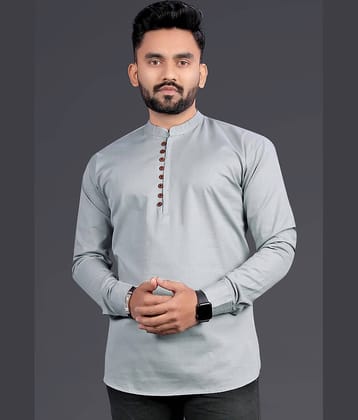 Nofilter Grey Cotton Men's Regular Kurta ( Pack of 1 )