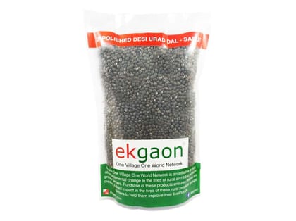 Ekgaon Unpolished Desi Urad Dal - Sabut (whole grain with skin Black Gram) (1Kg)