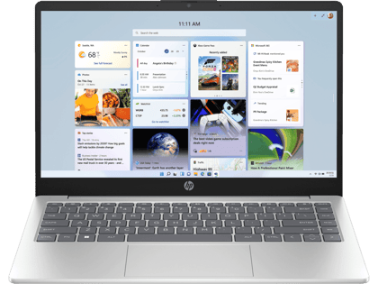 HP Laptop 35.6 cm (14) , Intel® Core™ Ultra i7-155H processor, FHD display with Intel® Arc™ Graphics, 16 GB DDR5-5600 RAM,512 GB SSD Hard Drive, Silver, 14-gr1023TU