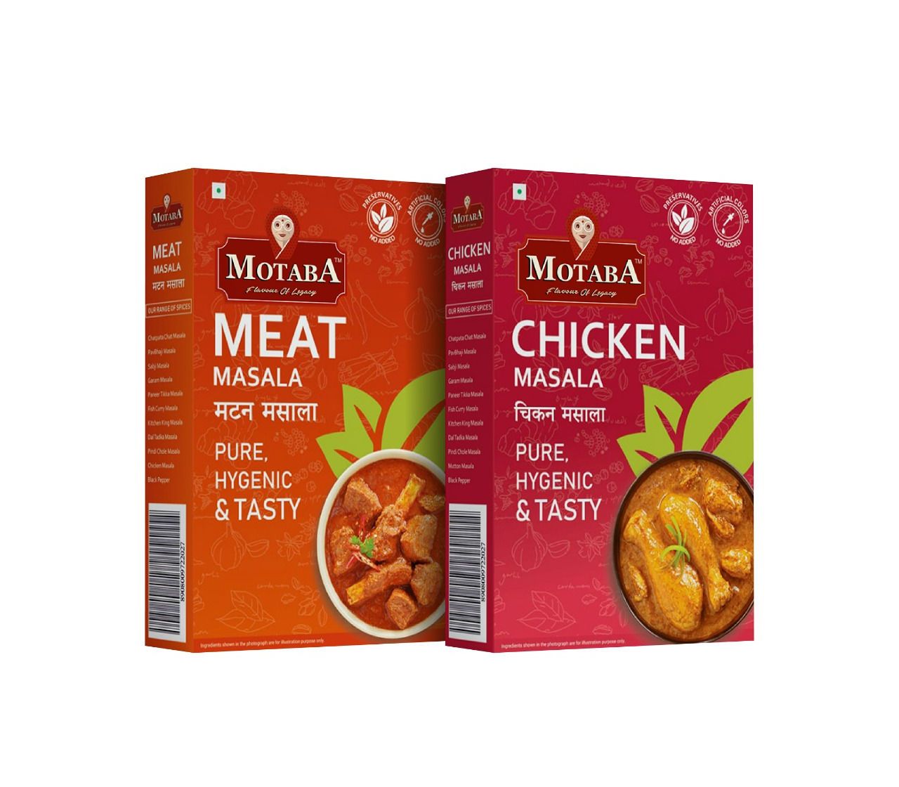 MOTABA Chicken Masala & Meat Masala Combo, 100 gm Each - Pack of 2