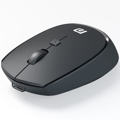 Portronics Toad 23 Pro Wireless Rechargeable Bluetooth Optical Mouse, 2.4GHz USB Dongle - Black Portronics Toad 23 Pro Wireless Rechargeable Bluetooth Optical Mouse, 2.4GHz USB Dongle - Black