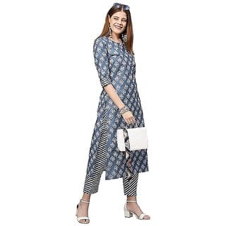 SVB Women Cotton Blend Kurta and Pant Set SVB Women Cotton Blend Kurta and Pant Set