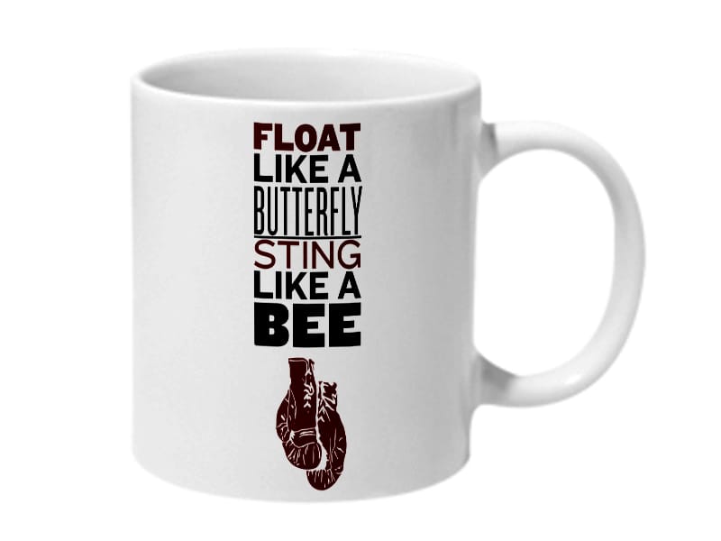 Multicolor Md Ali Float Like A Butterfly Sting Like A Bee Ceramic Mug