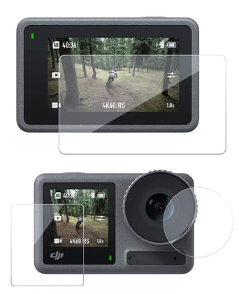 VERTUS Premium Tempered Glass Screen Protector for DJI Osmo Action 5 Pro Action Camera || Anti Scratch || Edge to Edge Protection || 9H Hardness Ultra HD (3 P'cs Set) VERTUS Premium Tempered Glass Screen Protector for DJI Osmo Action 5 Pro Action Camera 