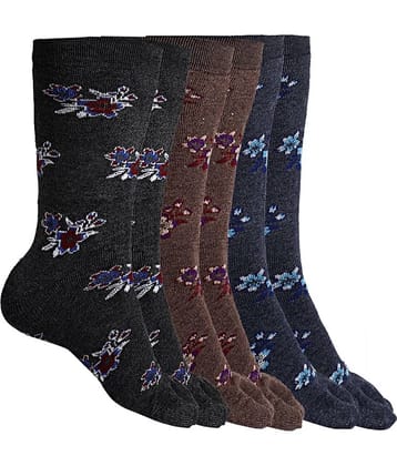 Texlon - Multicolor Woollen Women's Thumb Socks ( Pack of 3 )
