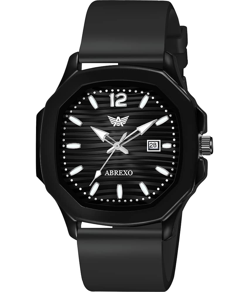 Abrexo Black Silicon Analog Men's Watch