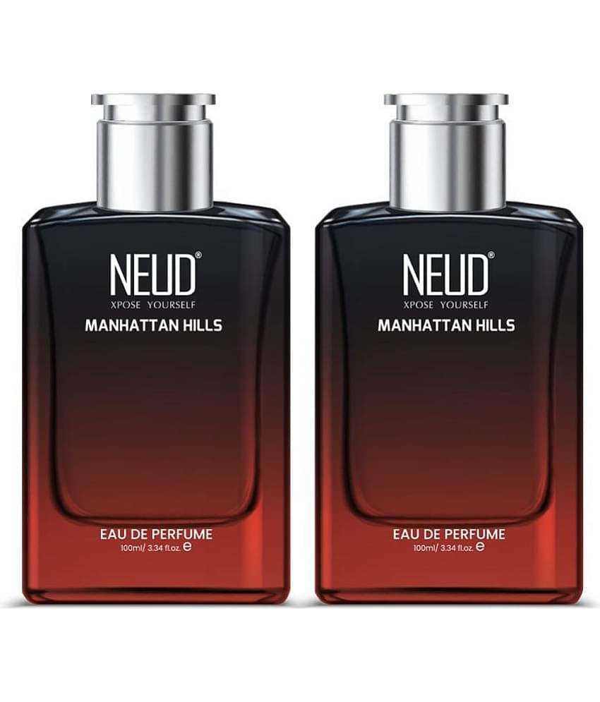 NEUD Manhattan Hills Luxury Perfume for Sophisticated Men Long Lasting EDP, 100 ml Each (Pack of 2)
